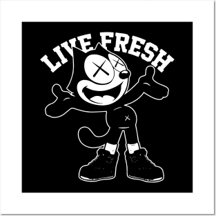 Live fresh the cat art gift for fan Posters and Art